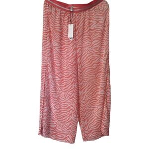 Sanctuary Swim pink Large New Zebra Print pants